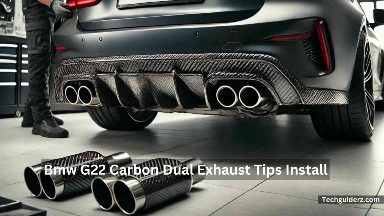 Bmw-G22-Carbon-Dual-Exhaust-Tips-Install Bmw G22 Carbon Dual Exhaust Tips Install